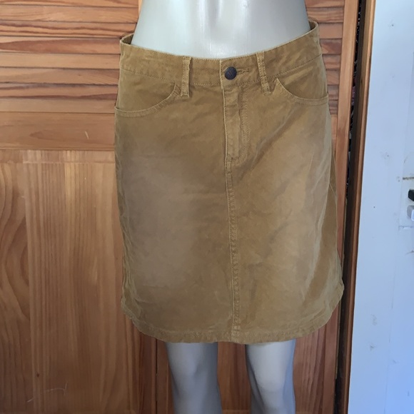 PRANA TRISTA rusty brown corduroy miniskirt size 4 tortoise - Picture 1 of 12